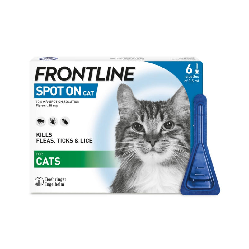 FRONTLINE Spot On Flea & Tick Treatment for Cats 6 Pippets