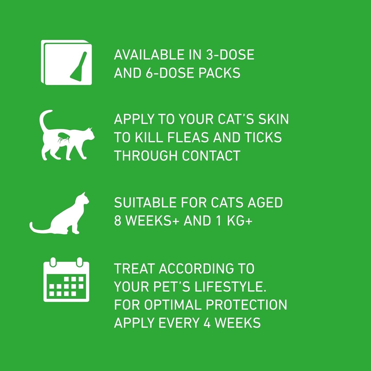 FRONTLINE Plus Flea & Tick Treatment for Cats and Ferrets - 3 Pipettes