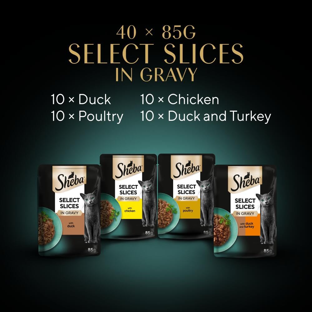 Sheba Select Slices Cat Wet Food - Poultry Selection in Gravy