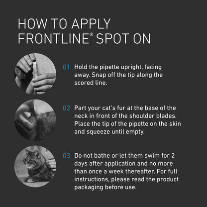 FRONTLINE Spot On Flea & Tick Treatment for Cats 6 Pippets