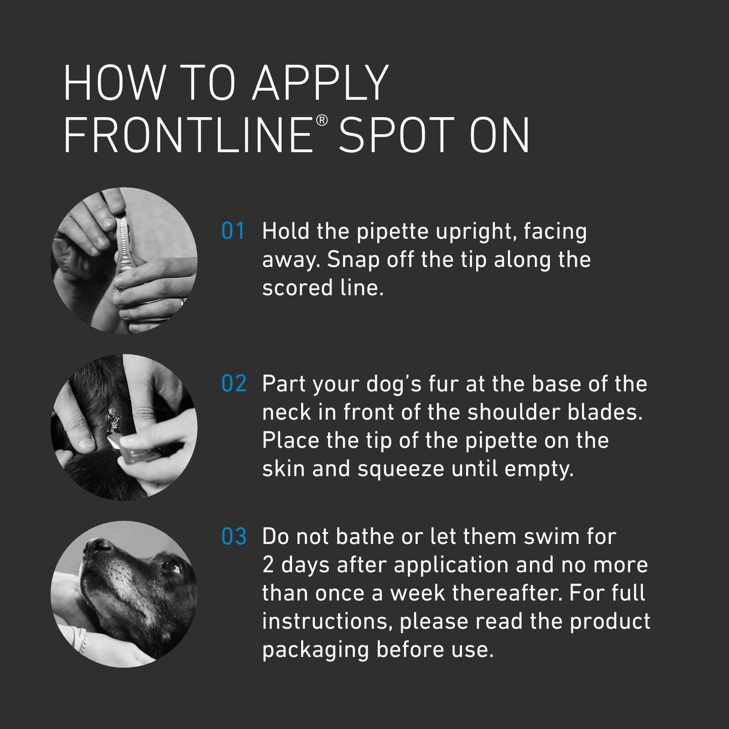 FRONTLINE Spot On Flea & Tick Treatment for Medium Dog (10-20kg) 3 Pipettes