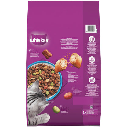 WHISKAS Adult Dry Cat Food 7kg with Tuna Chicken