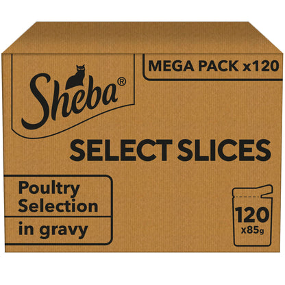 Sheba Select Slices Cat Wet Food - Poultry Selection in Gravy