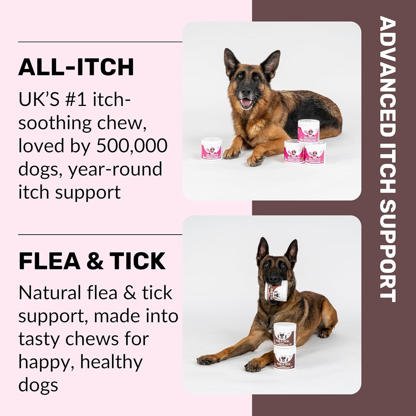 NutriPaw All-Itch Immunity Treats For Dogs - Soothe Itchy Paws, Eyes, Ears, Skin - Stop Itching, Licking, Scratching - Perfect for Small, Medium & Large Dogs - Supports Seasonal Itching