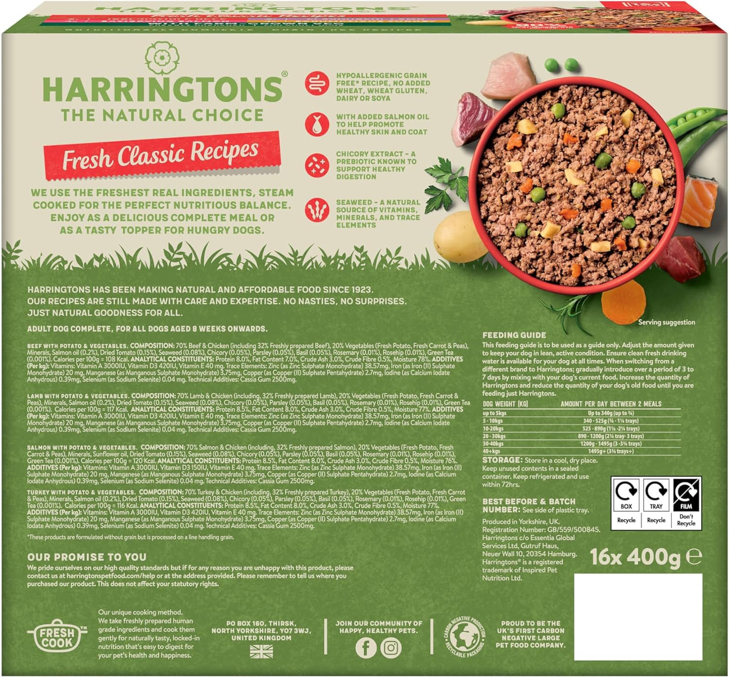 Harringtons Complete Wet Tray Grain Free Hypoallergenic