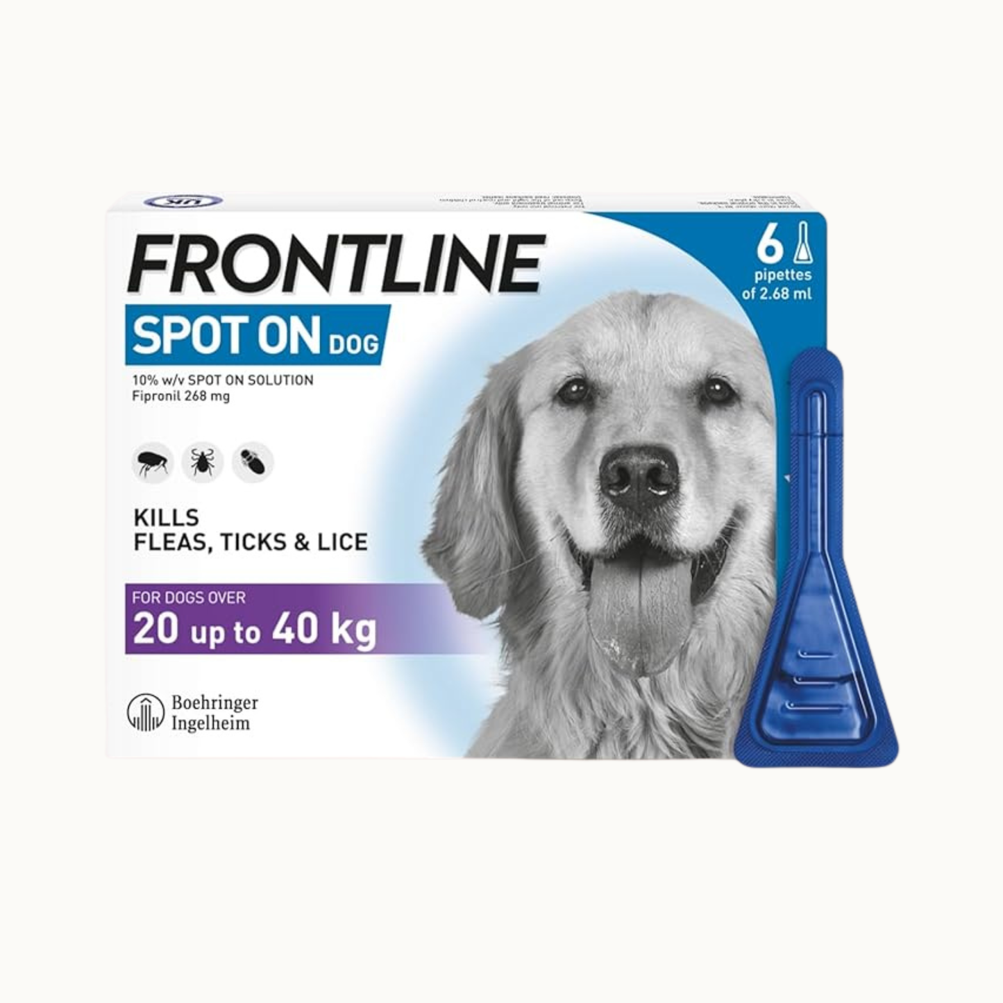 FRONTLINE Spot On for Large Dog  6 Pipettes