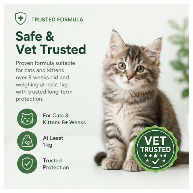 FRONTLINE Plus Flea & Tick Treatment for Cats and Ferrets - 6 Pipettes